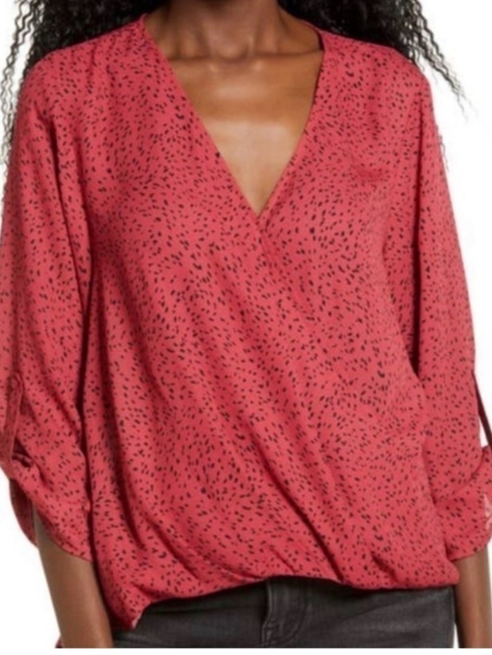 All In Favor Nordstrom Twist Hem Top. Size S